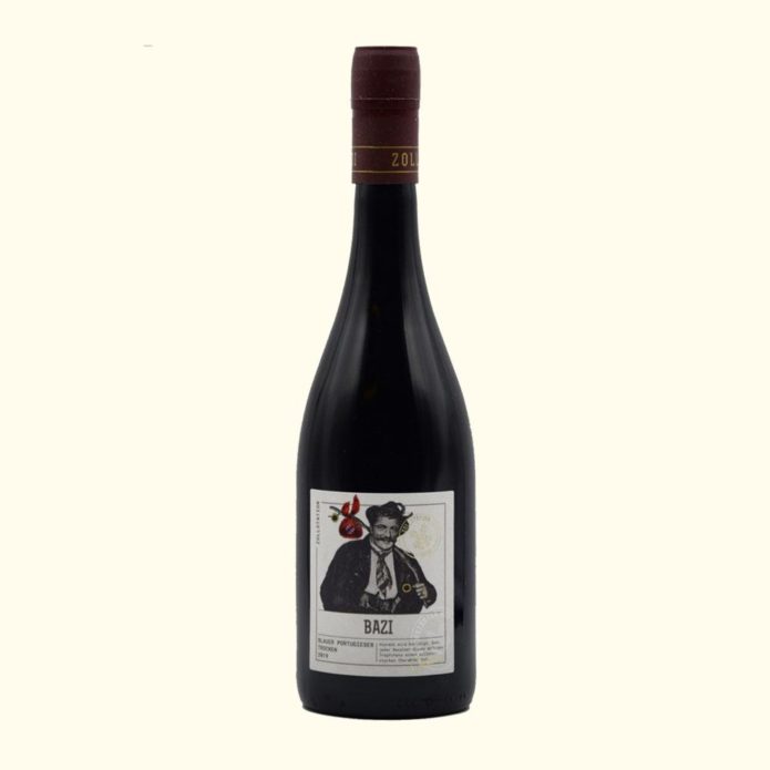 BAZI, QbA bayrischer Blauer Portugieser – Rotwein, Weinhandel 2019er Desoi trocken,